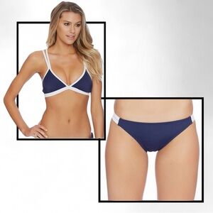 Nautica Soho Color-block Multi Strap Triangle Bra 2-piece Bikini